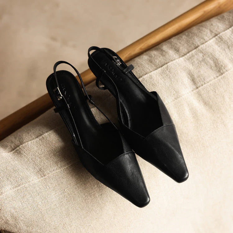 Serena | tacones slingback de piel