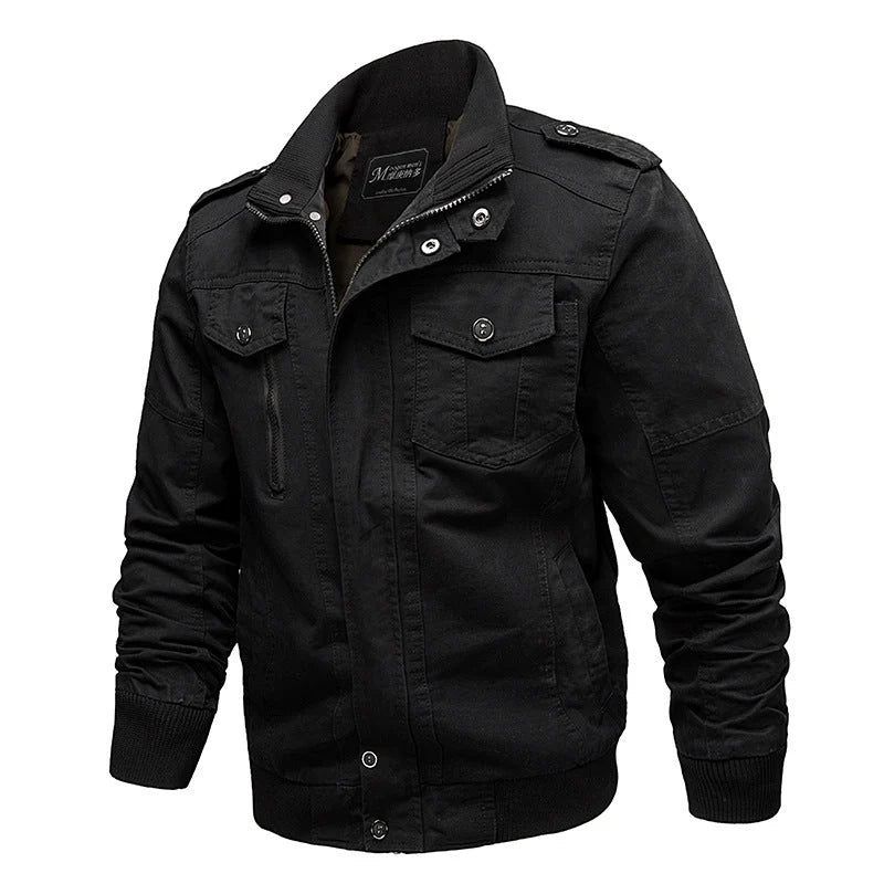 Ranger | Chaqueta De Campo Masculina En Lona Con Cuello Alto Y Bolsillos Multifunción