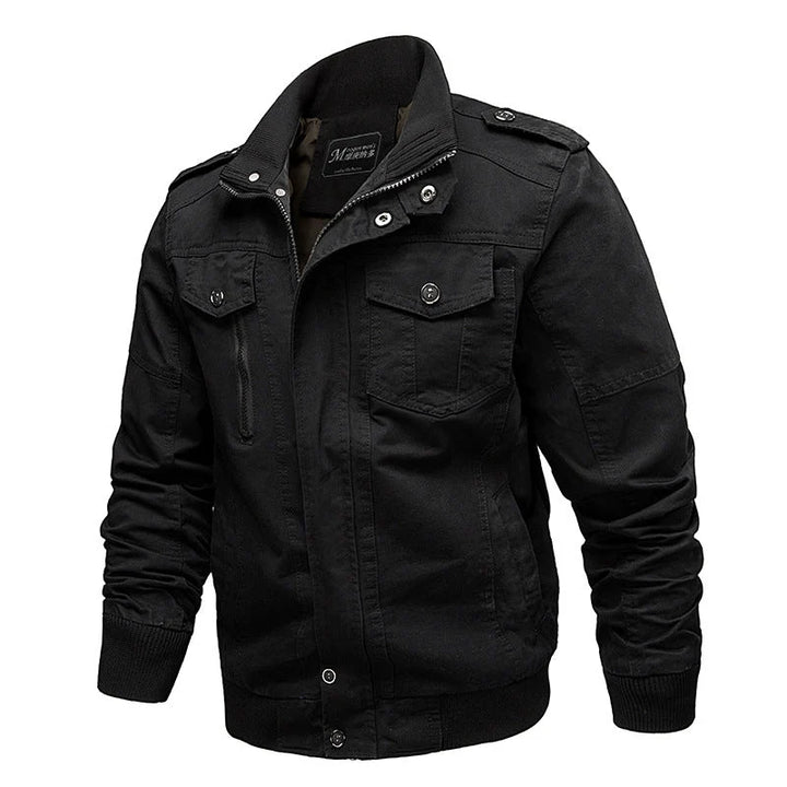 Ranger | Chaqueta De Campo Masculina En Lona Con Cuello Alto Y Bolsillos Multifunción