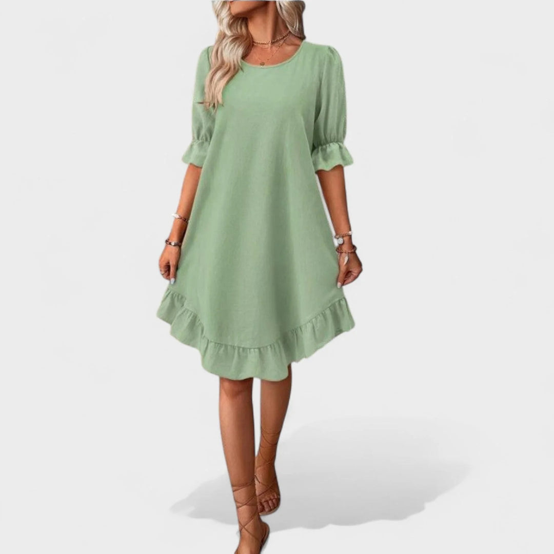Sassa - Vestido Casual com Folhos