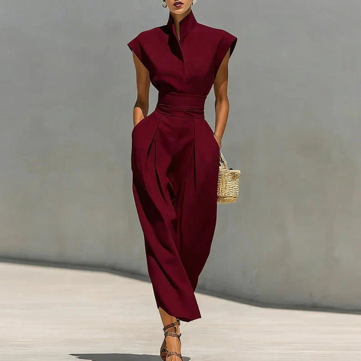 VESTIDO MIDI ESTRUTURADO DE MULHER COM GOLA ALTA - ESTILO ELEGANTE PARA ESCRITÓRIO E NOITE