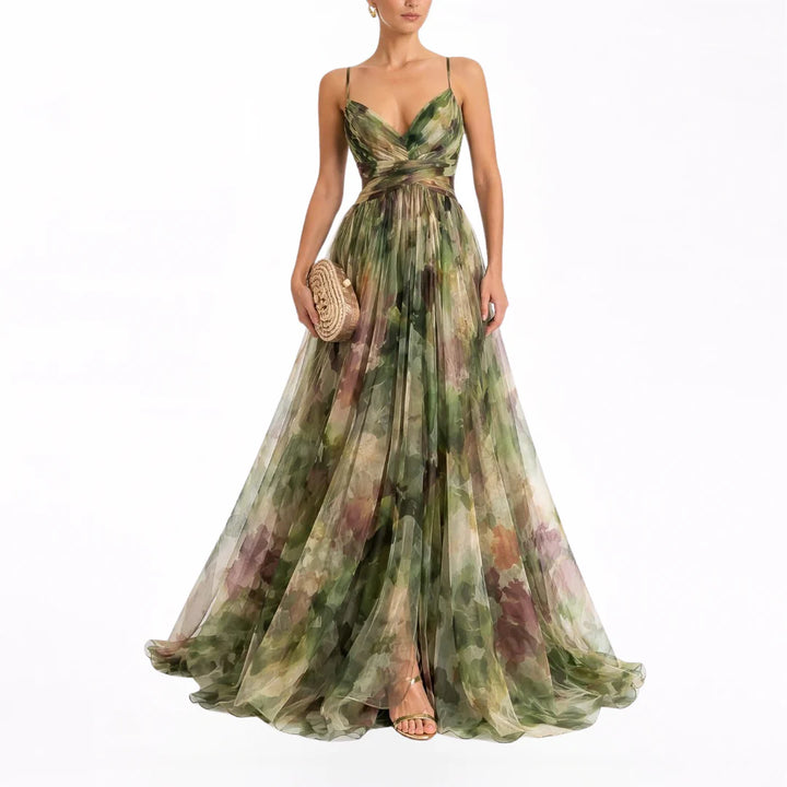 Giselle | Maxi Vestido Encantador Com Estampado Floral