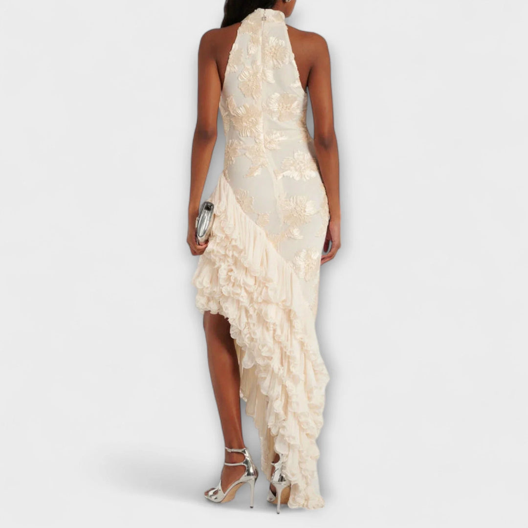 Karen | 3D Floral Applique Maxi Dress
