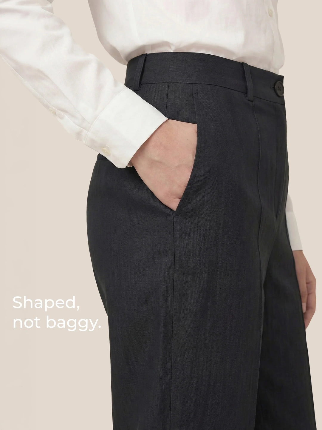 Logan | Pantalón Cropped Recto Sastre De Lino