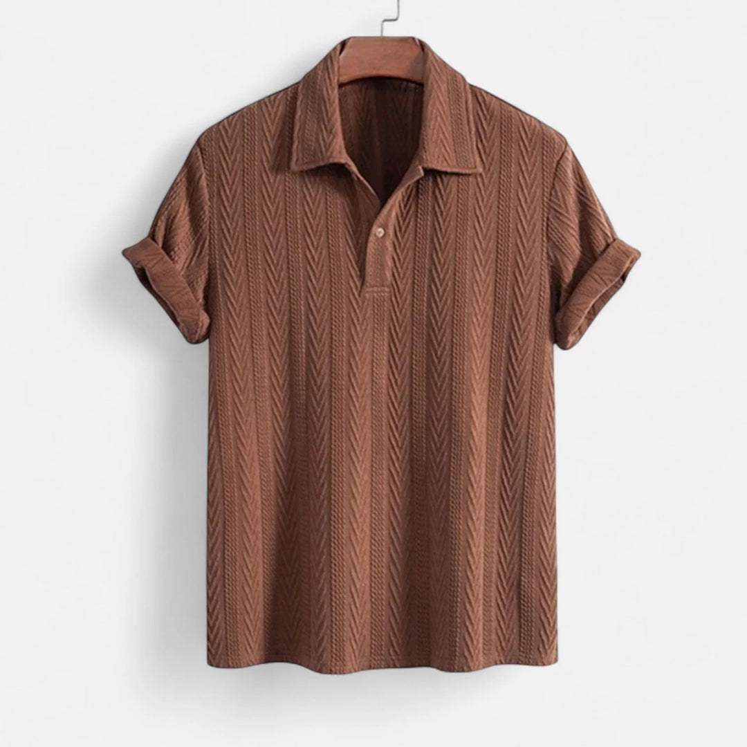 Polo - Gola de Malha Jacquard