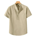 Camisa en Mezcla de Poliéster - Cuello Alto