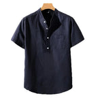Camisa en Mezcla de Poliéster - Cuello Alto