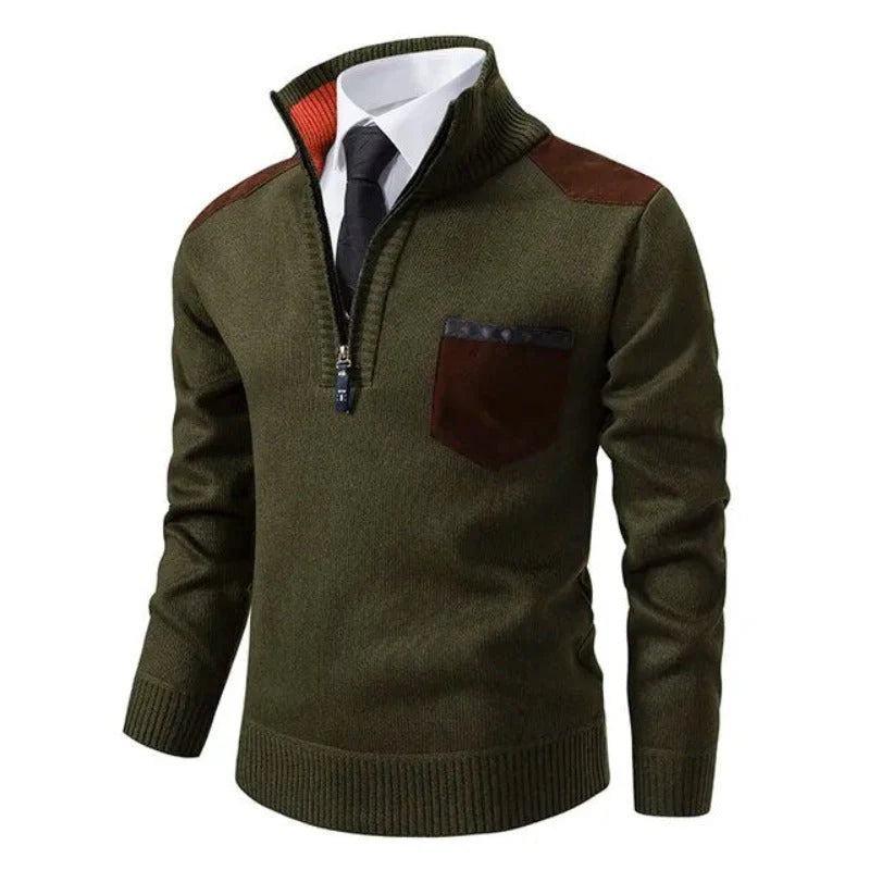 Pullover de punto - con cuello y bolsillo