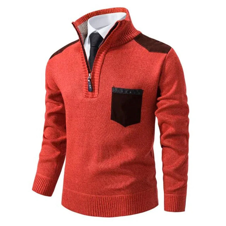 Camisola de malha - Com gola e bolso