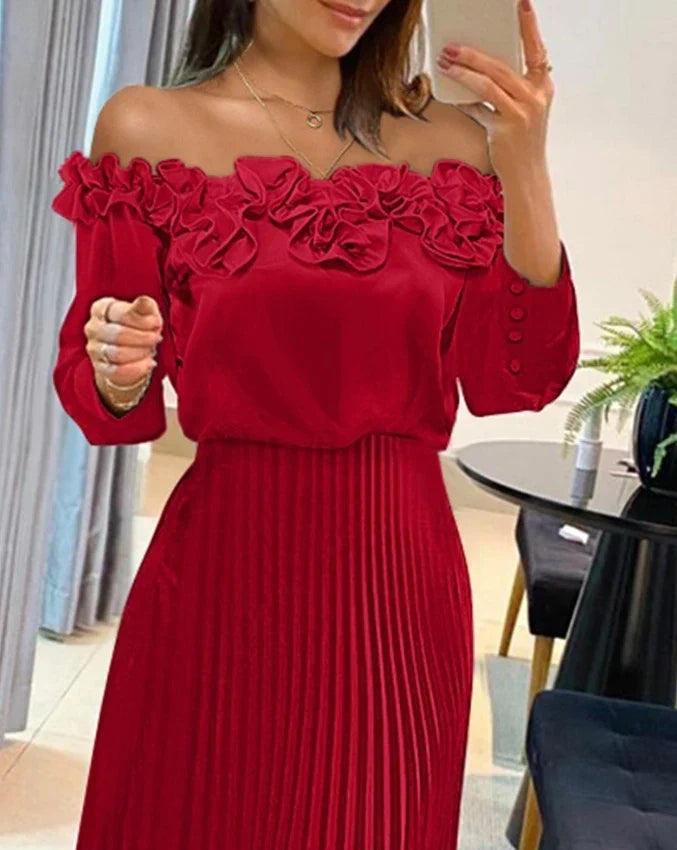 Carina | Vestido Maxi Deslumbrante De Hombros Descubiertos