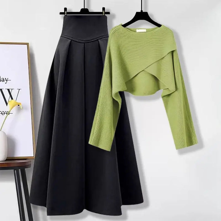 Tanja - French Knit Jersey and Skirt Set