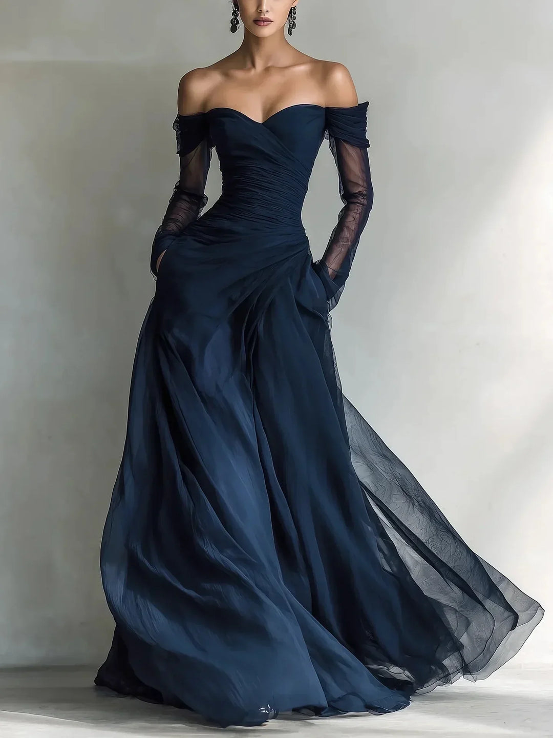 Eleonora - Vestido Comprido com Ombros Descobertos