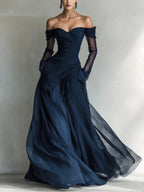 Eleonora - vestido largo con hombros al descubierto