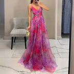 Giselle | Maxi Vestido Encantador con Estampado Floral