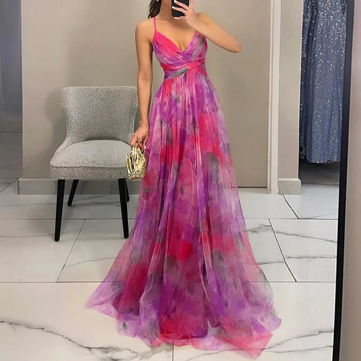 Giselle | Maxi Vestido Encantador Com Estampado Floral
