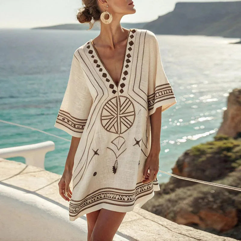 Vestido De Praia Elegante Para Um Look De Verão Cheio De Estilo