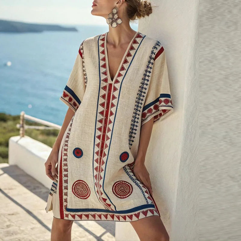 Vestido de playa floral ligero para el verano
