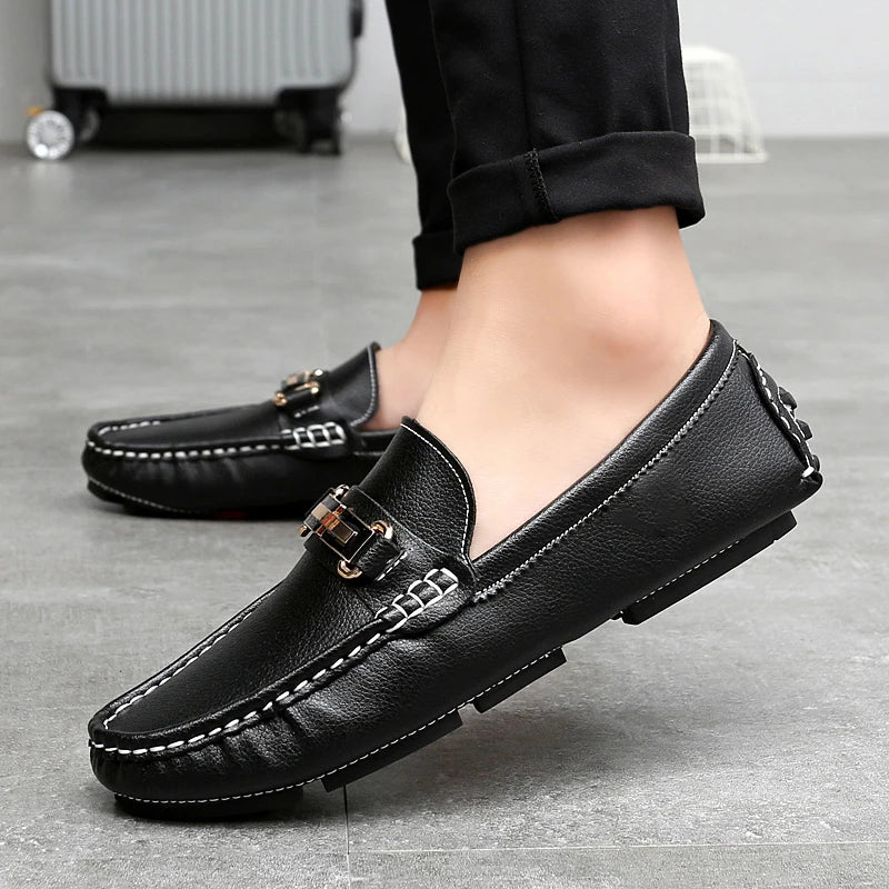 Mocassins De Pele Genuína