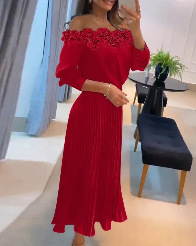 Carina | Vestido Maxi Deslumbrante De Hombros Descubiertos