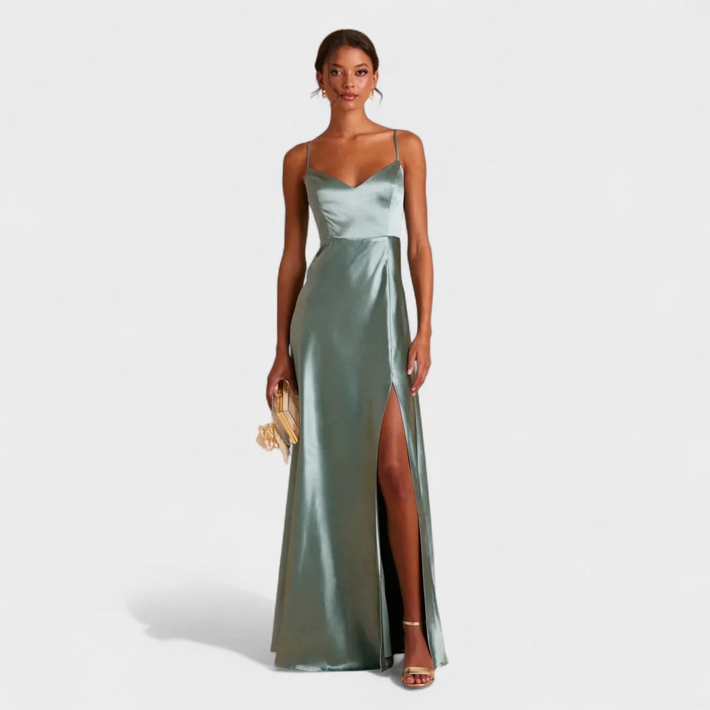 Lucía - vestido largo satén