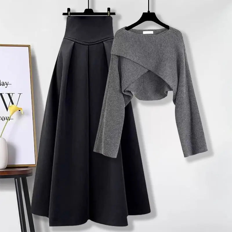 Tanja - French Knit Jersey and Skirt Set