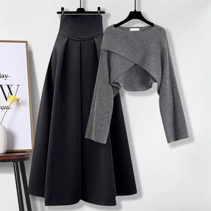 Tanja - French Knit Jersey and Skirt Set