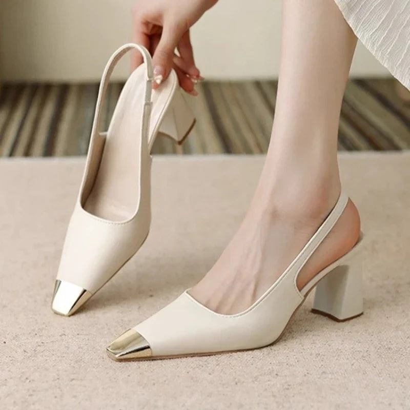 Leila | Sapatos Slingback Pontiagudos