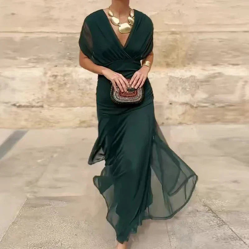Luana - Vestido Elegante Com Decote Em V