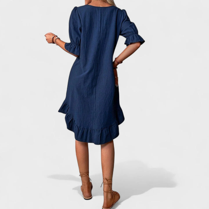 Sassa - Vestido Casual com Folhos