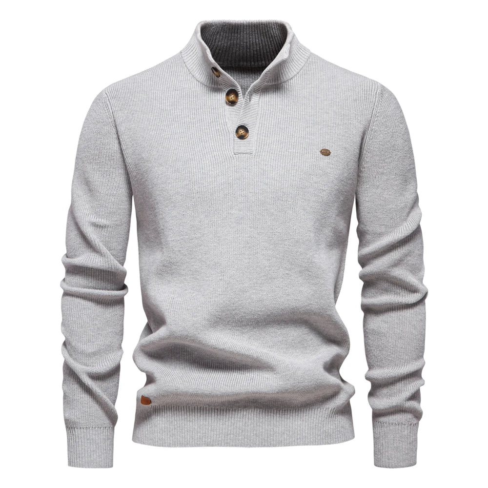Óscar | Camisola Elegante Masculina Com Design De Botões