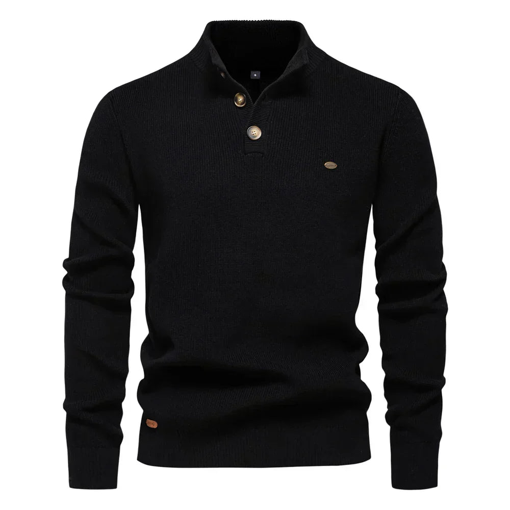 Óscar | Camisola Elegante Masculina Com Design De Botões