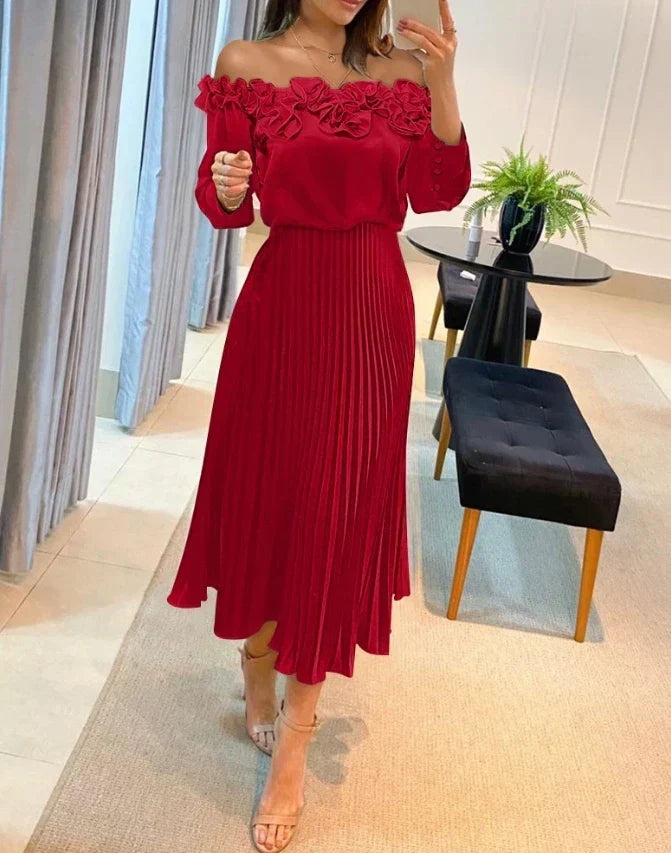 Carina | Vestido Maxi Deslumbrante De Hombros Descubiertos