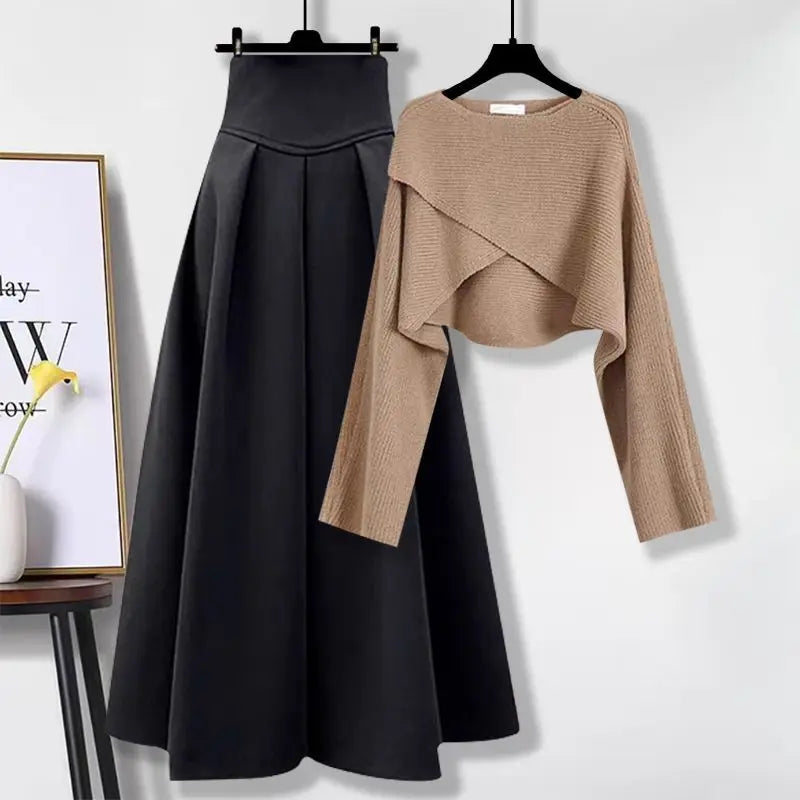 Tanja - French Knit Jersey and Skirt Set