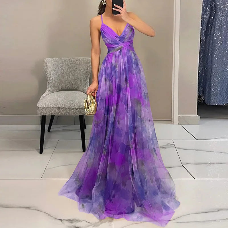 Giselle | Maxi Vestido Encantador con Estampado Floral