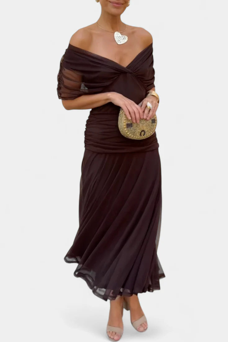 LUANA - VESTIDO ELEGANTE CON ESCOTE EN v