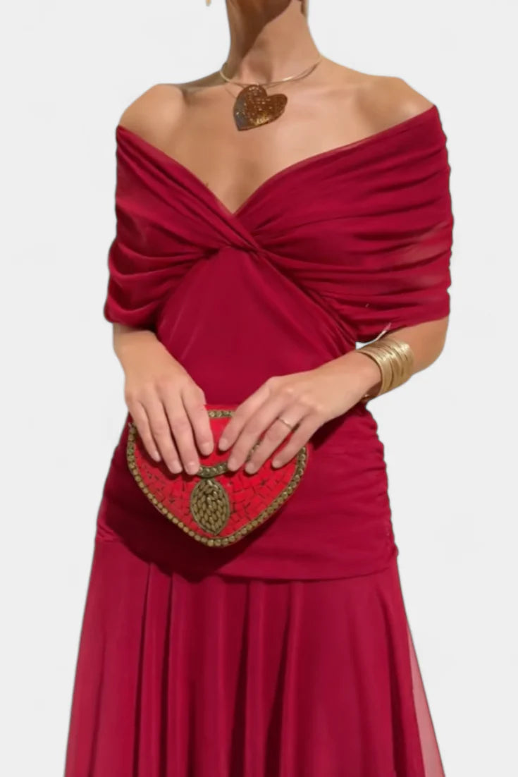 LUANA - VESTIDO ELEGANTE CON ESCOTE EN v