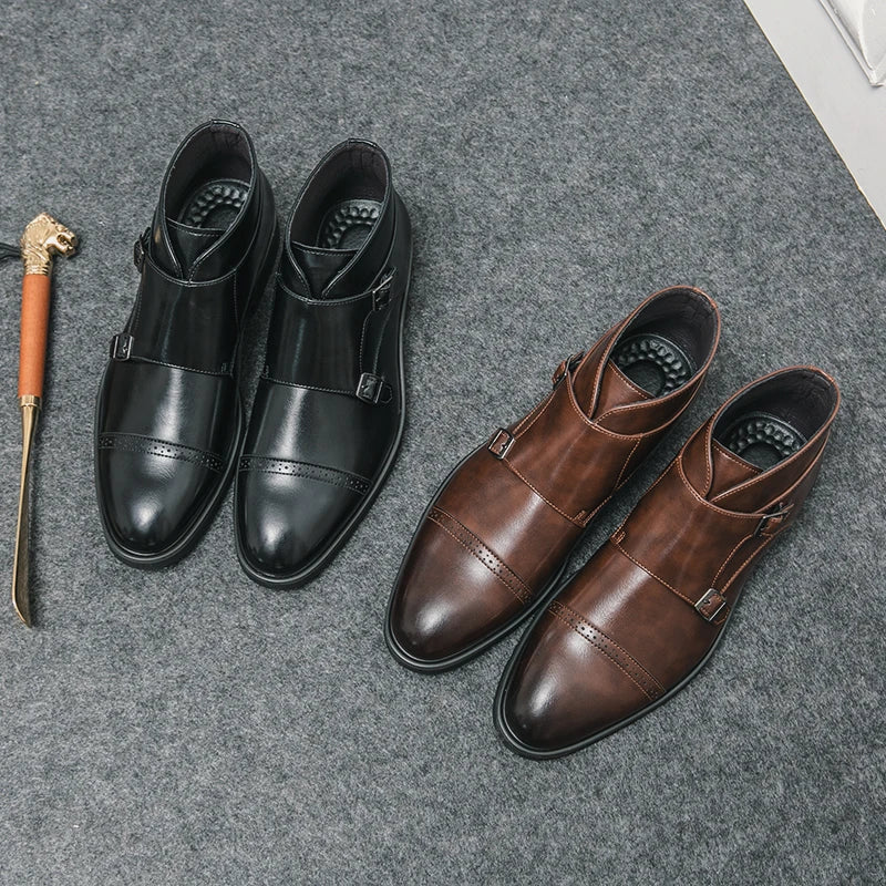 Francisco - Botas de Cuero con Doble Hebilla