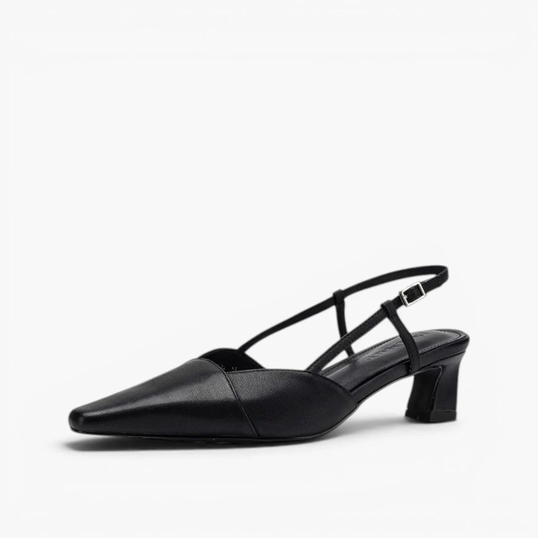 Serena | Sapatos de Salto Slingback de Pele