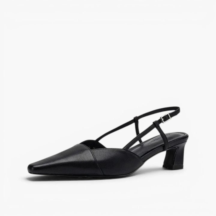 Serena | Sapatos de Salto Slingback de Pele