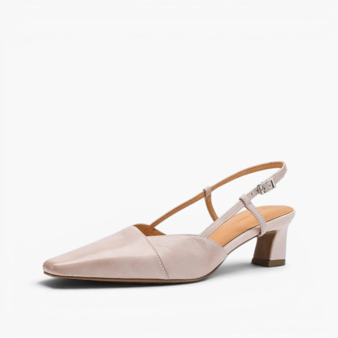 Serena | Sapatos de Salto Slingback de Pele