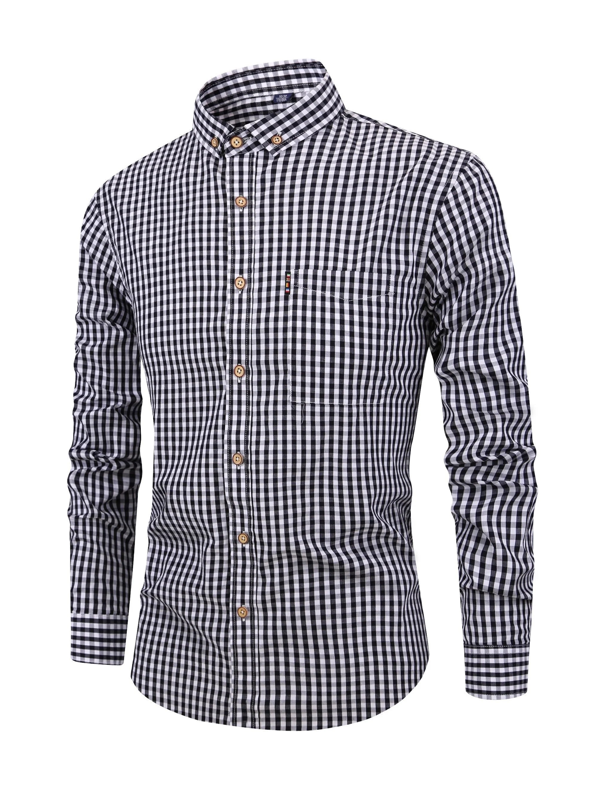 Camisa de cuadros - mezcla suave para hombre