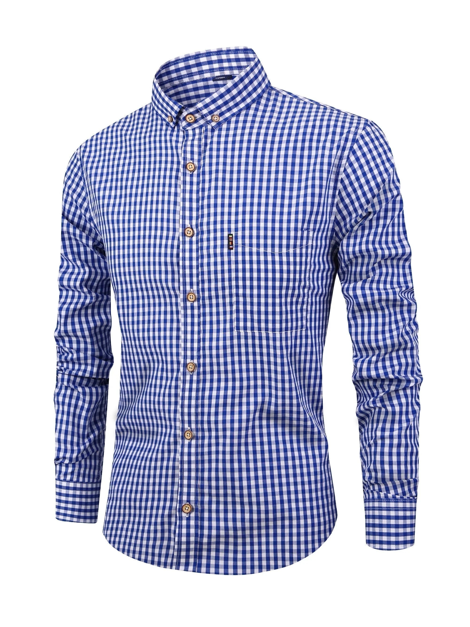 Camisa de cuadros - mezcla suave para hombre