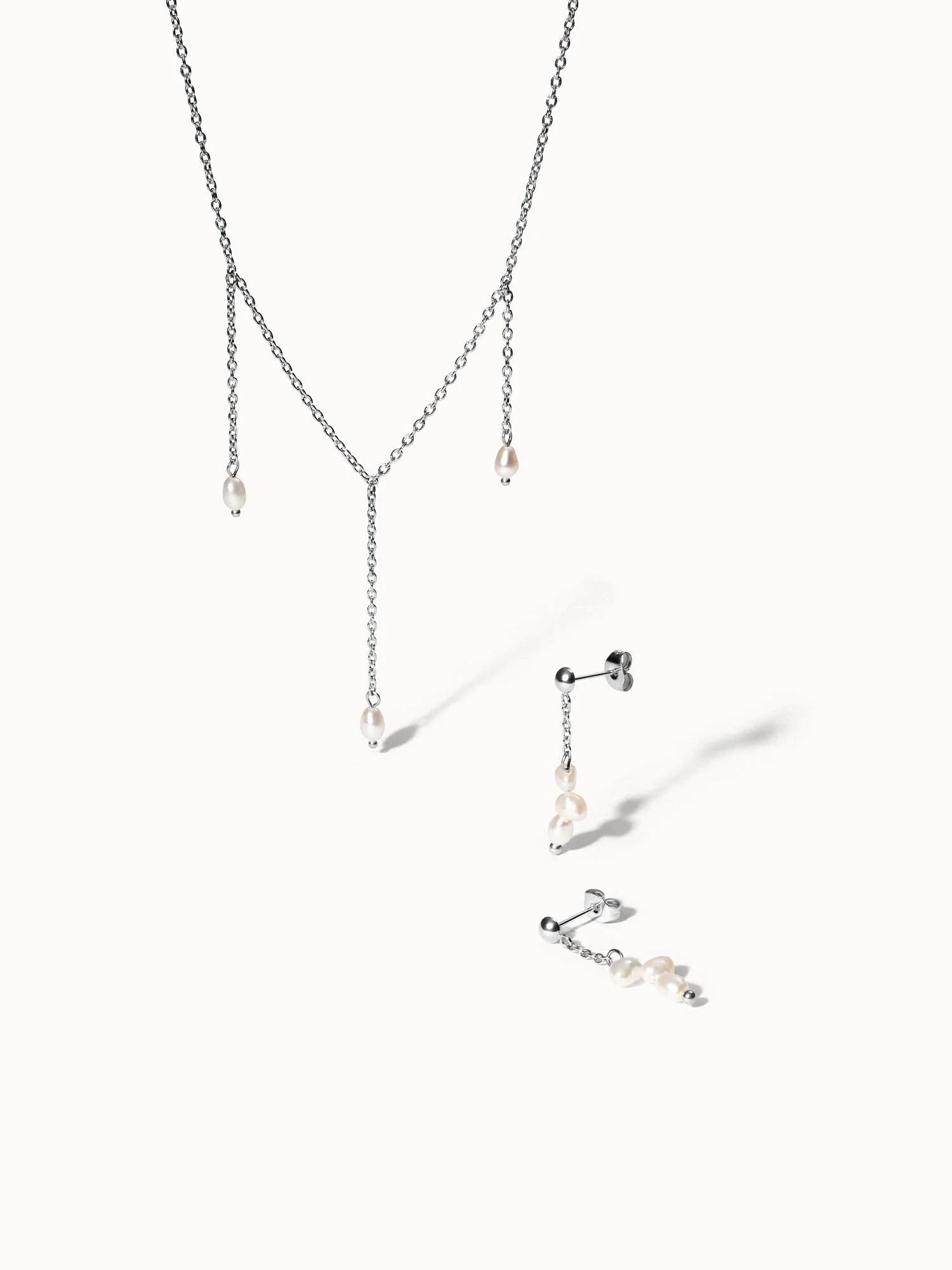 Mahina Club Purely | Conjunto Collar y Pendientes de Perlas
