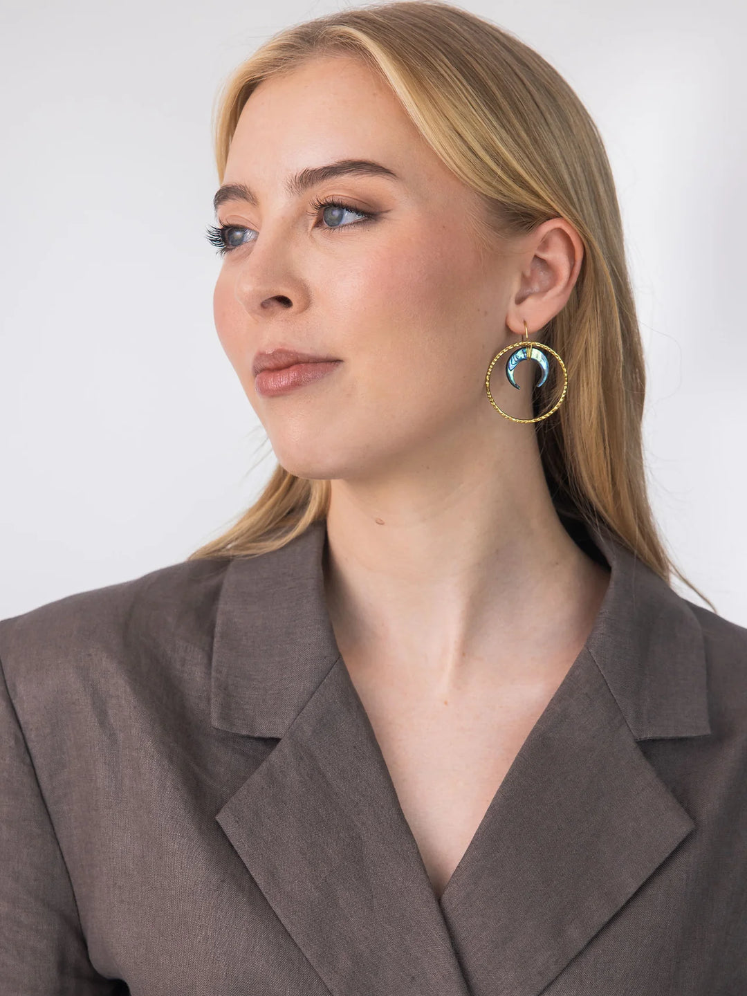 Brincos Búzio Abalone Boho
