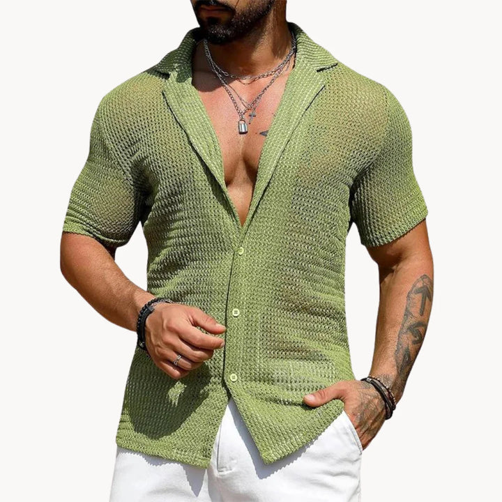 T-shirt de Manga Curta - Malha Oca Respirável para Homem