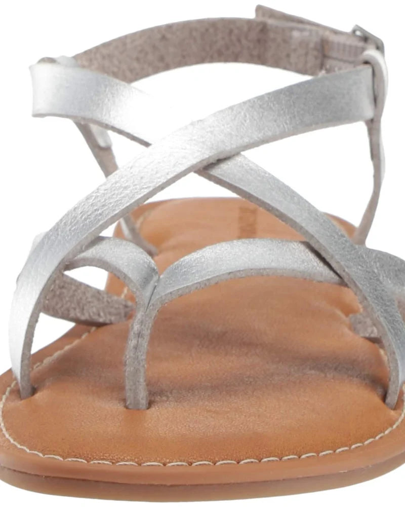 Mella | Sandalias Femeninas – Sandalias Con Tiras, Entre Los Dedos Y Tira De Tobillo Ajustable