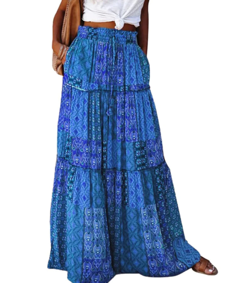 MADISON | HIGH-WAISTED A-LINE WOMEN'S MIDI SKIRT WITH SIDE POCKETS