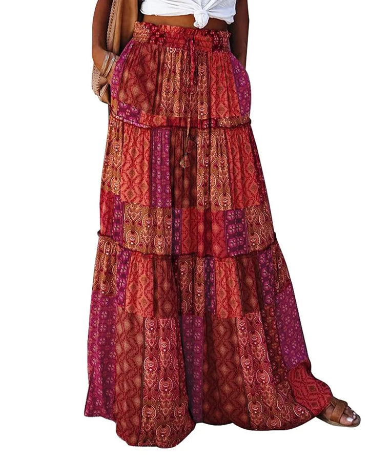 MADISON | HIGH-WAISTED A-LINE WOMEN'S MIDI SKIRT WITH SIDE POCKETS