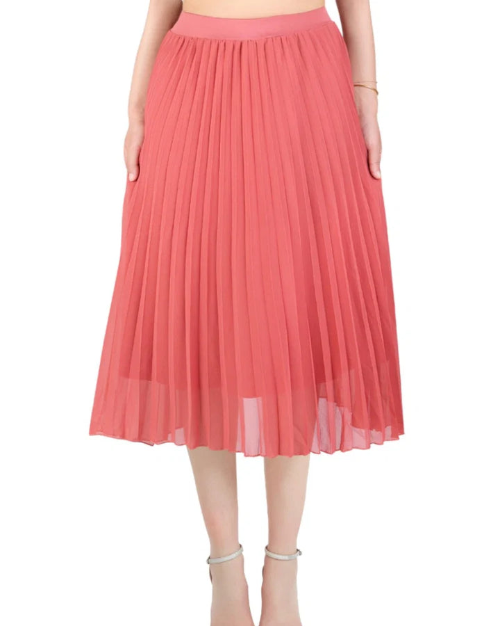 EMMA | PLEATED MAXI SKIRT IN MUSLIN WITH ELASTIC WAIST