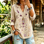 - TOP PATCHWORK FLORAL ÉTNICO RETRO
